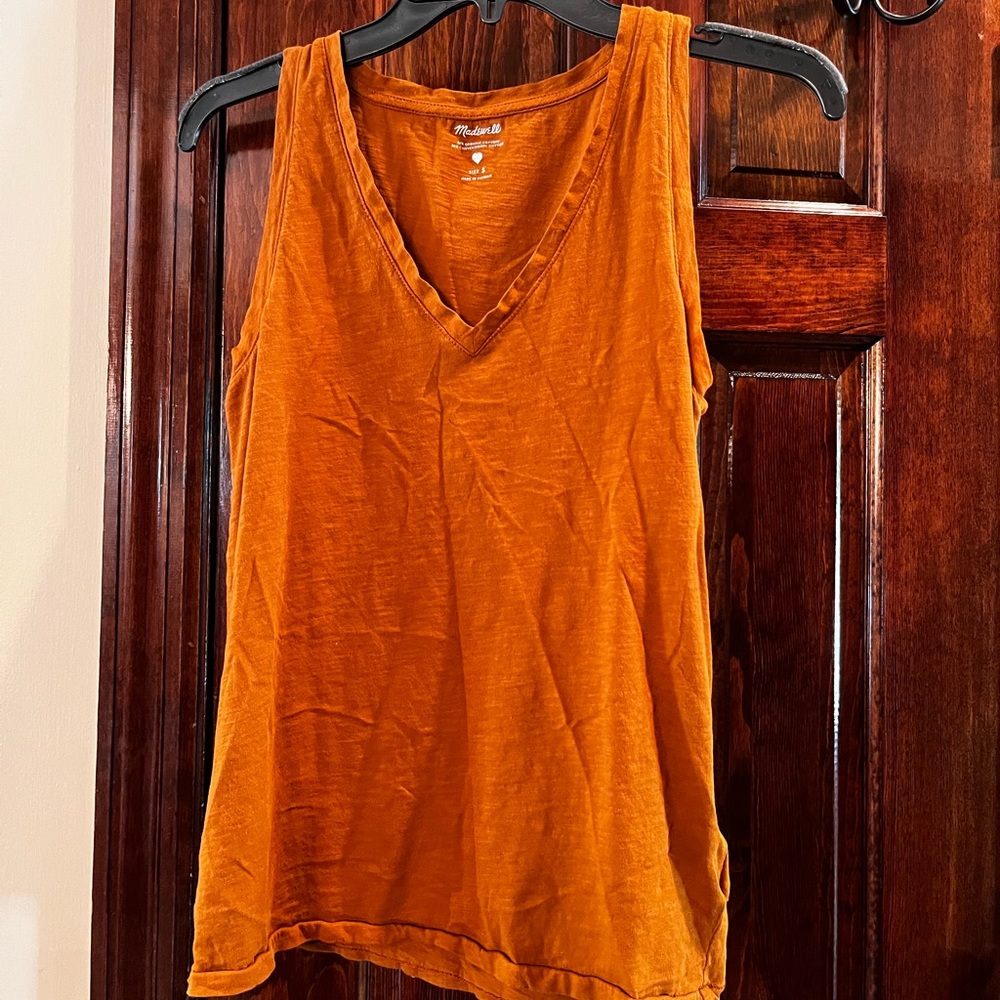 Madewell Orange Tank Top